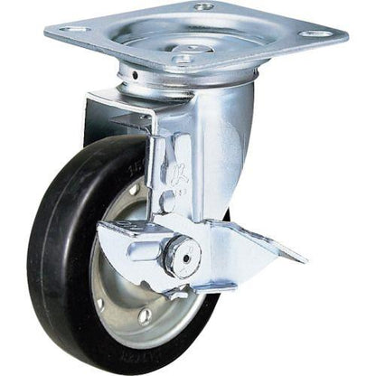 ハンマー 旋回式ゴム車輪(ワイドタイプ)125mm ストッパー付