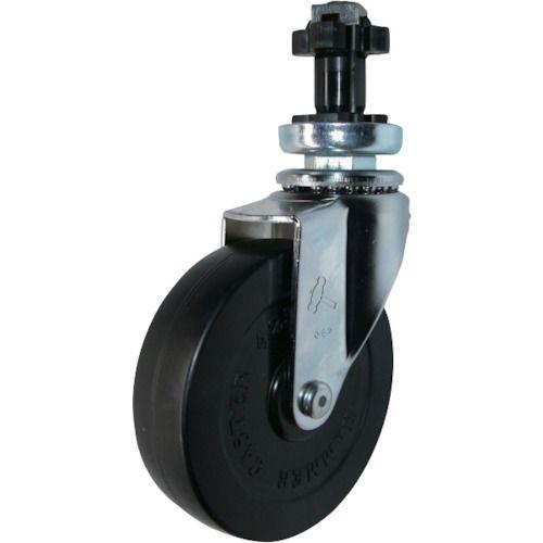 ハンマー パイプ差込み旋回式ゴム車輪 125mm φ32用