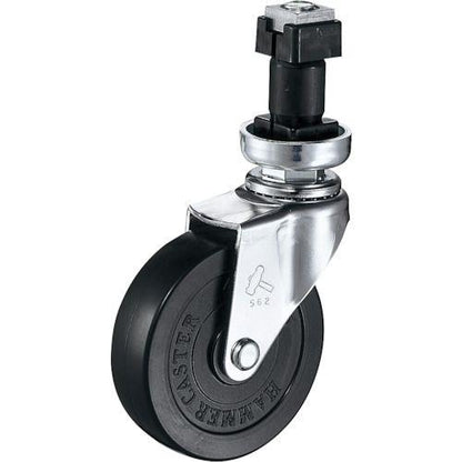 ハンマー パイプ差込み旋回式ゴム車輪 65mm φ32用