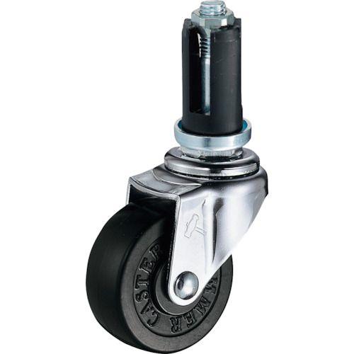 ハンマー パイプ差込み旋回式ゴム車輪 50mm φ16～18用