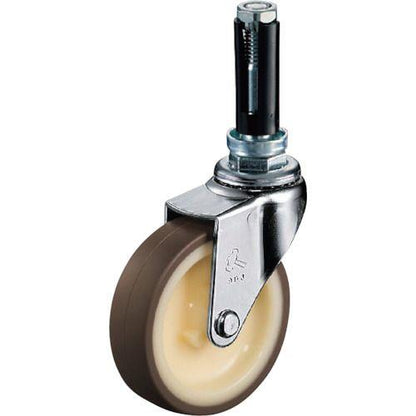 ハンマー パイプ差込み旋回式ウレタン車輪(ナイロンホイール)65mm φ16～18用