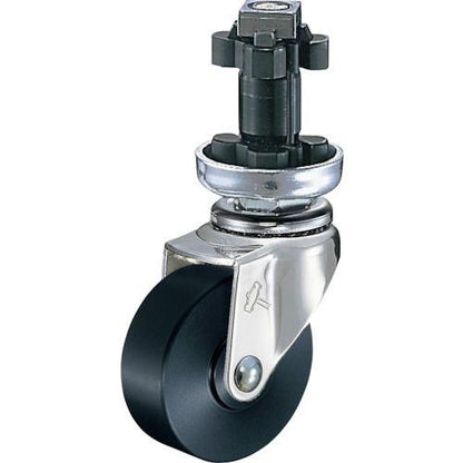 ハンマー パイプ差込み旋回式MCナイロン車輪 40mm φ38用
