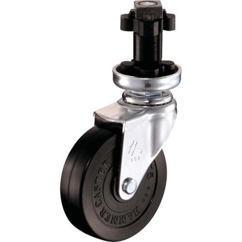 ハンマー パイプ差込み旋回式ゴム車輪 65mm φ38用
