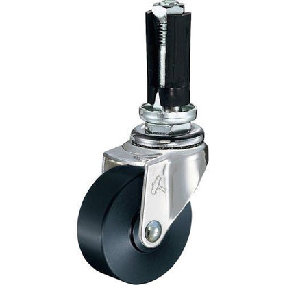 ハンマー パイプ差込み旋回式MCナイロン車輪 40mm φ19～21用