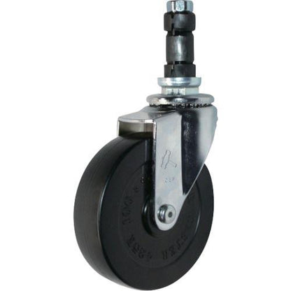 ハンマー パイプ差込み旋回式ゴム車輪 125mm φ25用
