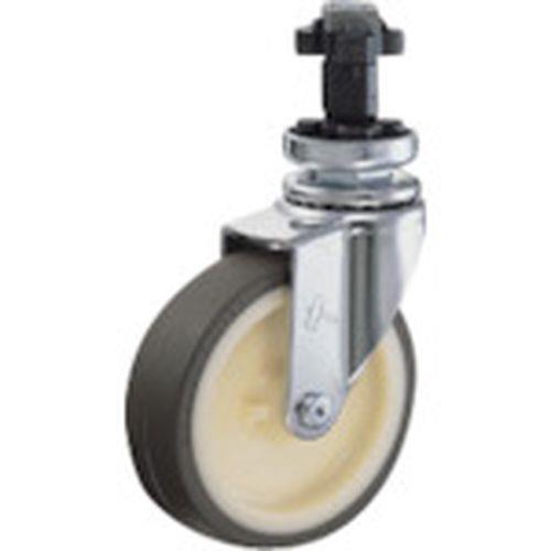 ハンマー パイプ差込み旋回式ウレタン車輪(ナイロンホイール)75mm φ25用