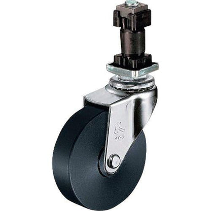ハンマー パイプ差込み旋回式MCナイロン車輪 65mm 角25用