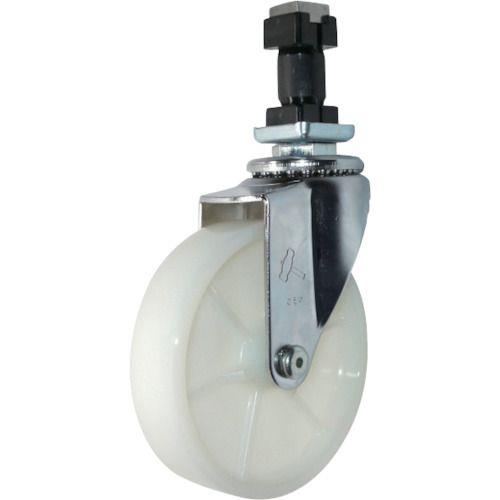 ハンマー パイプ差込み旋回式ナイロン車輪 125mm 角25用