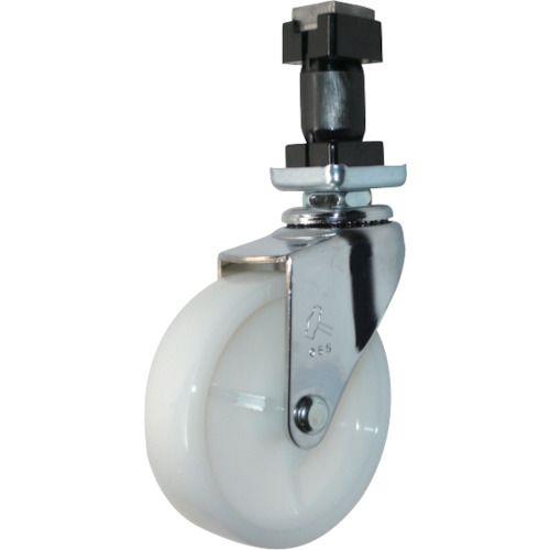 ハンマー パイプ差込み旋回式ナイロン車輪 65mm 角25用