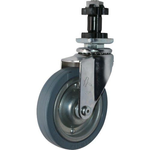 ハンマー パイプ差込み旋回式ゴム車輪(スチールホイール)125mm 角25用