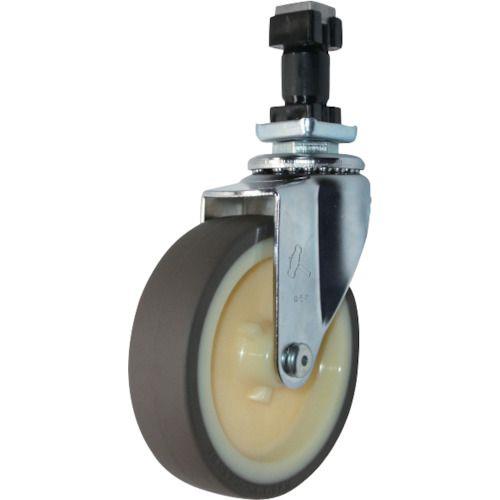 ハンマー パイプ差込み旋回式ウレタン車輪(ナイロンホイール)85mm 角25用