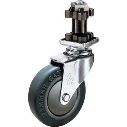 ハンマー パイプ差込み旋回式エラストマー車輪(ローラーベアリング)65mm 角32用