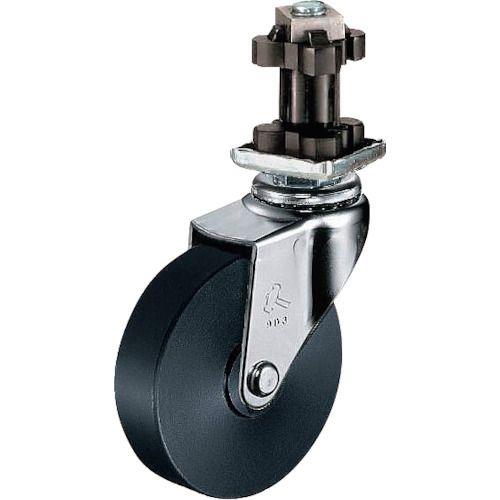 ハンマー パイプ差込み旋回式MCナイロン車輪 65mm 角32用