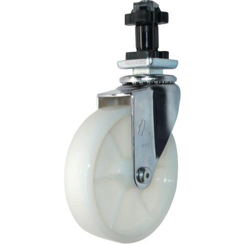 ハンマー パイプ差込み旋回式ナイロン車輪 100mm 角32用