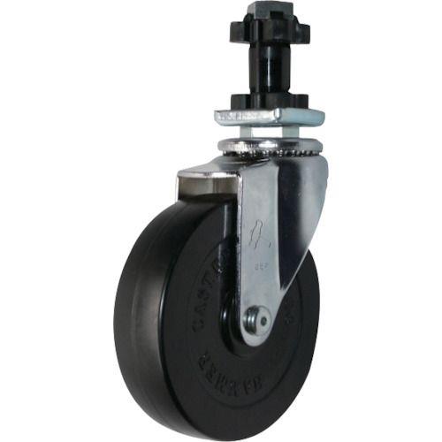 ハンマー パイプ差込み旋回式ゴム車輪 100mm 角32用