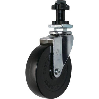 ハンマー パイプ差込み旋回式ゴム車輪 100mm 角32用