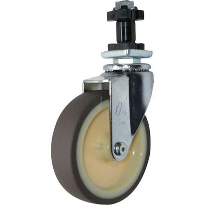 ハンマー パイプ差込み旋回式ウレタン車輪(ナイロンホイール)125mm 角32用