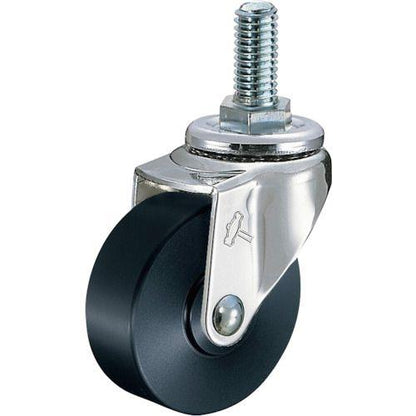ハンマー ねじ込み旋回式MCナイロン車輪 40mm W3/8
