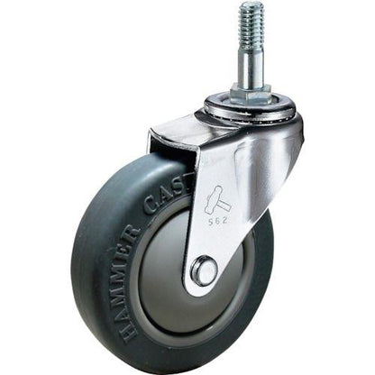 ハンマー 半ねじ込み旋回式エラストマー車輪(ラジアルボールベアリング)75mm W3/8