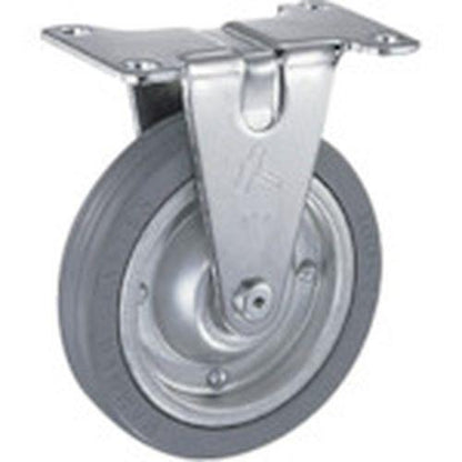 ハンマー 固定式ゴム車輪(スチールホイール)100mm
