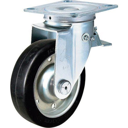 ハンマー スイッチキャスター ゴム車輪(ワイドタイプ)150mm