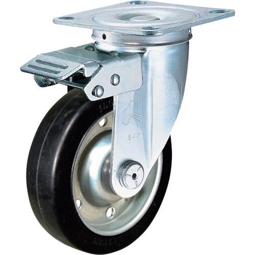 ハンマー スイッチキャスター ゴム車輪(ワイドタイプ)100mm