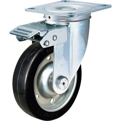 ハンマー スイッチキャスター ゴム車輪(ワイドタイプ)100mm