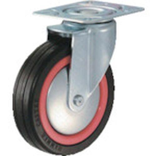 ハンマー 旋回式ゴム車輪(ナイロンホイール・ボールベアリング)125mm トータルロック