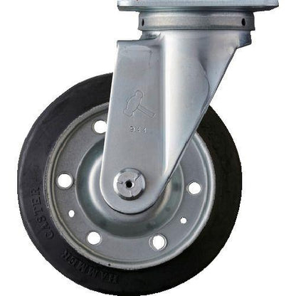 ハンマー 旋回式ゴム車輪(スチールホイール・ローラーベアリング)150mm