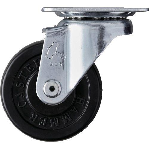 ハンマー 旋回式ゴム車輪(ローラーベアリング)65mm