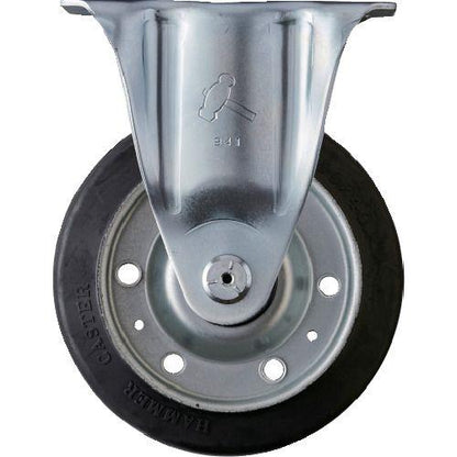 ハンマー 固定式ゴム車輪(スチールホイール・ローラーベアリング)150mm
