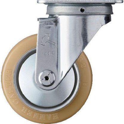 ハンマー 旋回式ウレタン車輪(スチールホイール・ローラーベアリング)100mm