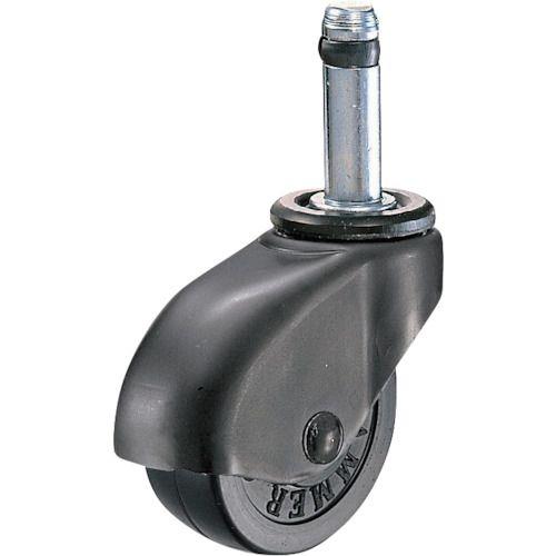 ハンマー 差込み旋回式ゴム車輪50mm 本体:黒色