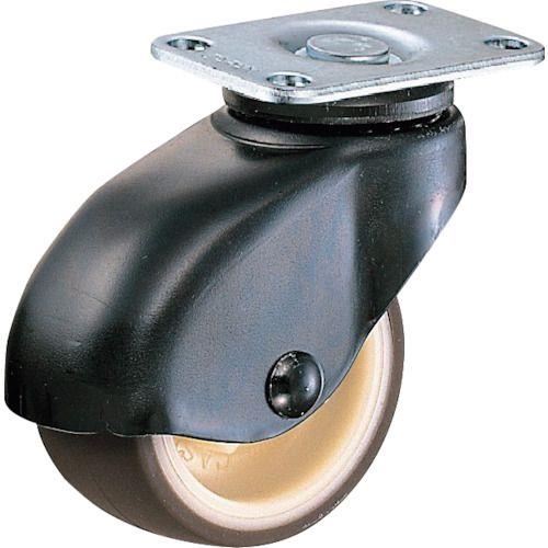 ハンマー 平付け旋回式ウレタン車輪(ナイロンホイール)50mm 本体:黒色