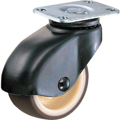 ハンマー 平付け旋回式ウレタン車輪(ナイロンホイール)50mm 本体:黒色
