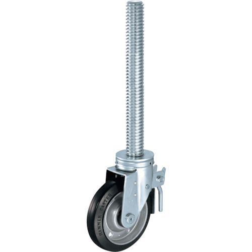 ハンマー 足場用旋回式ゴム車輪(スチールホイール・ローラーベアリング)125mm トータルロック