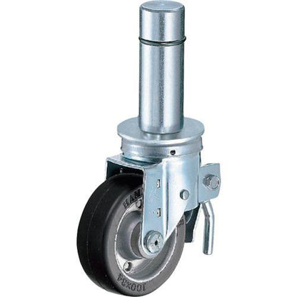 ハンマー 足場用旋回式ゴム車輪(ワイドタイプ)125mm トータルロック