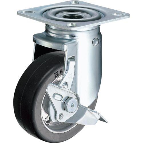 ハンマー 旋回式ゴム車輪(ワイドタイプ)125mm ストッパー付