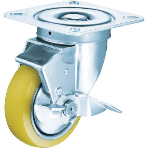 ハンマー 旋回式ウレタン車輪(スチールホイール・ローラーベアリング)150mm ストッパー付