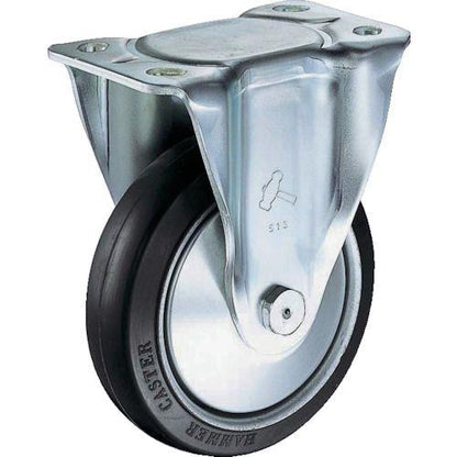 ハンマー 固定式ゴム車輪(スチールホイール・ローラーベアリング)150mm