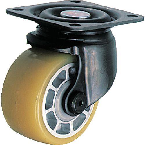 ハンマー 低床重荷重用旋回式ウレタン車輪(アルミホイール・ボールベアリング)75mm