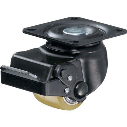 ハンマー 低床重荷重用旋回式ウレタン車輪(アルミホイール・ボールベアリング)50mm ストッパー付