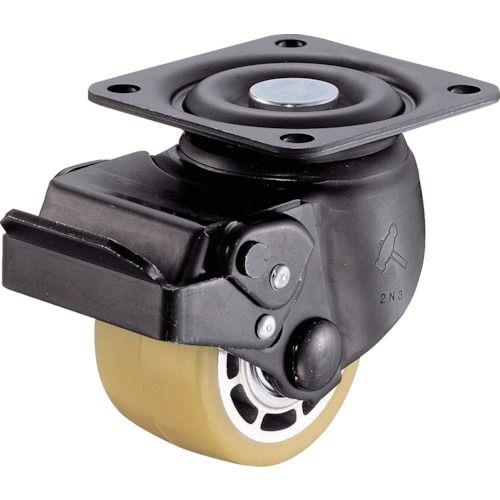 ハンマー 低床重荷重用旋回式ウレタン車輪(アルミホイール・ボールベアリング)65mm ストッパー付
