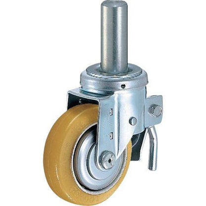 ハンマー 差込み旋回式ウレタン車輪(ローラーベアリング)150mm トータルロック