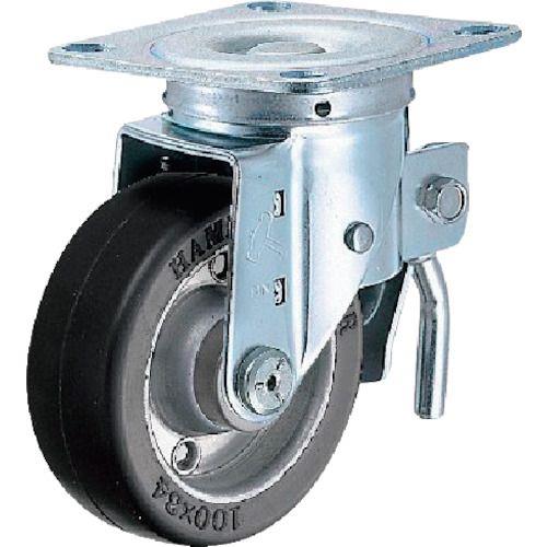ハンマー 旋回式ゴム車輪(ワイドタイプ)125mm トータルロック