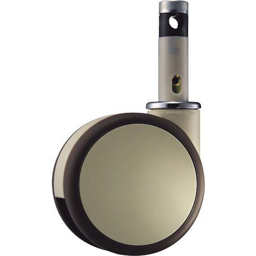 ハンマー セントラルロック付双輪旋回式ウレタン車輪 125mm アイボリー