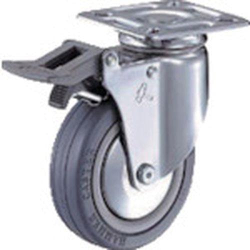ハンマー 旋回式ゴム車輪(ナイロンホイール・ボールベアリング)100mm トータルロック