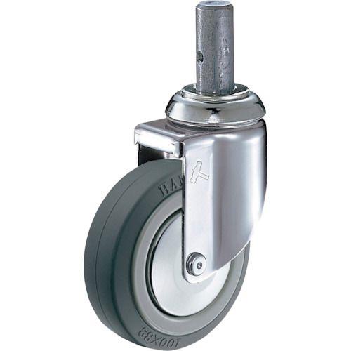 ハンマー 差込み旋回式ウレタン車輪(ナイロンホイール・ボールベアリング)125mm