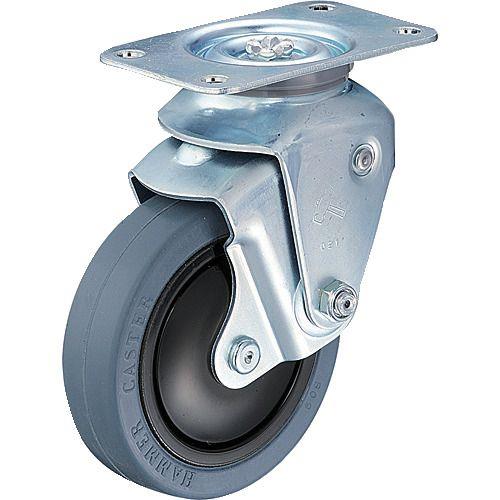 ハンマー クッションキャスター旋回式ゴム車輪100mm 線径2.0mm