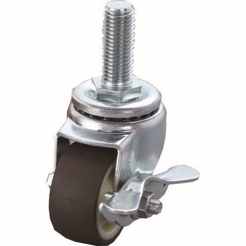 ハンマー ねじ込み式 旋回式ウレタン車輪(ラジアルボールベアリング)50mm ストッパー付